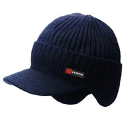 winter men's hat with ear protection