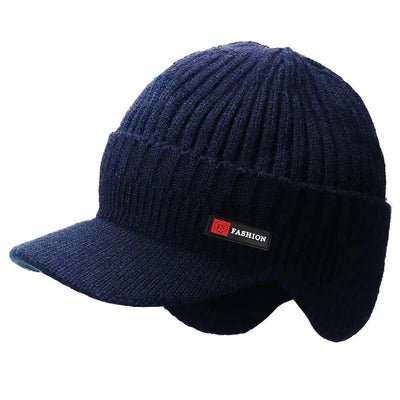 winter men's hat with ear protection