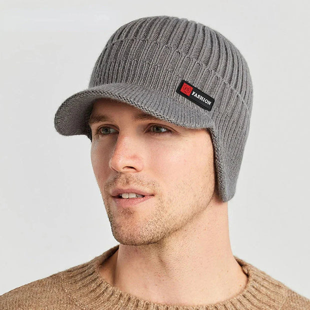 winter men's hat with ear protection